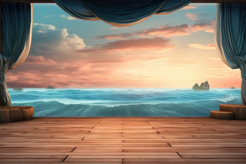 Sea sea horizon nature. AI generated Image by rawpixel.