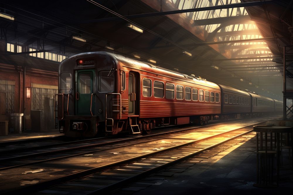 Train train railway vehicle. AI generated Image by rawpixel.