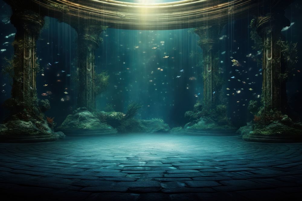 Underwater underwater aquarium nature. AI generated Image by rawpixel.