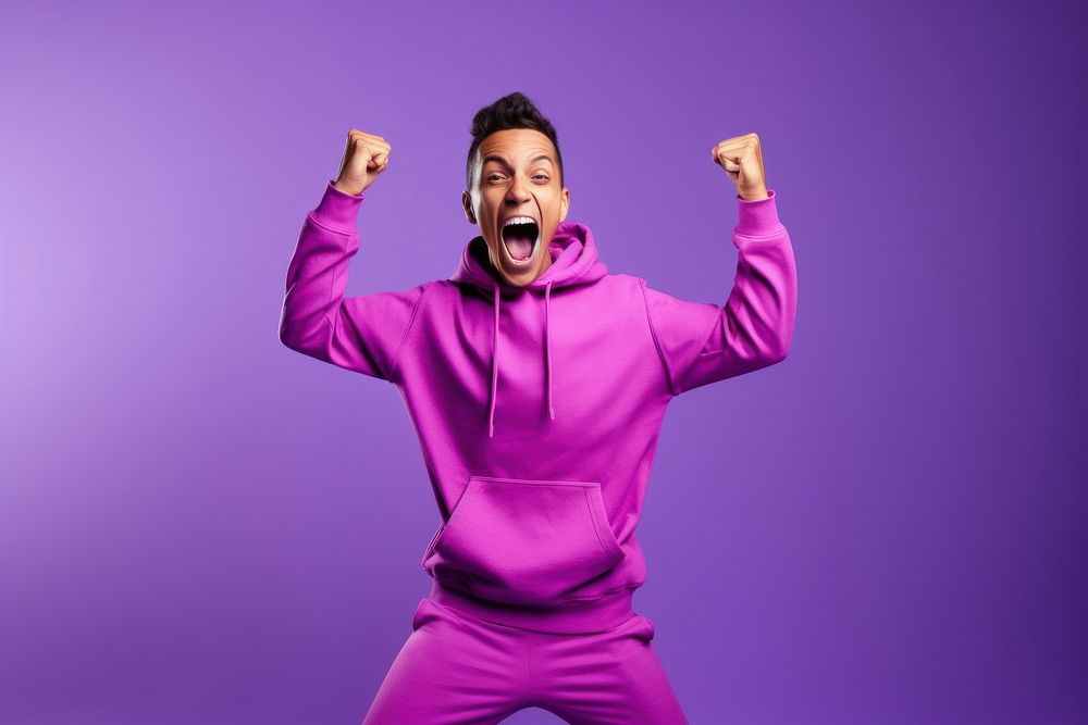 Dressed shouting purple violet. AI generated Image by rawpixel.