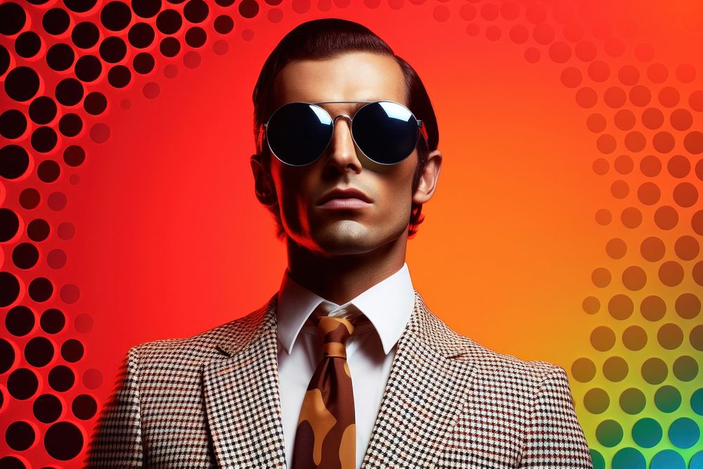 Man sunglasses futuristic portrait. AI generated Image by rawpixel.