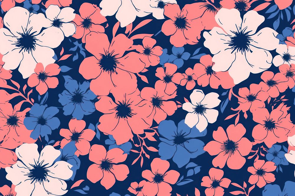  Flower pattern backgrounds nature plant. AI generated Image by rawpixel.
