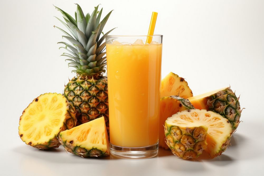 Pineapple juice fruit drink. AI generated Image by rawpixel.