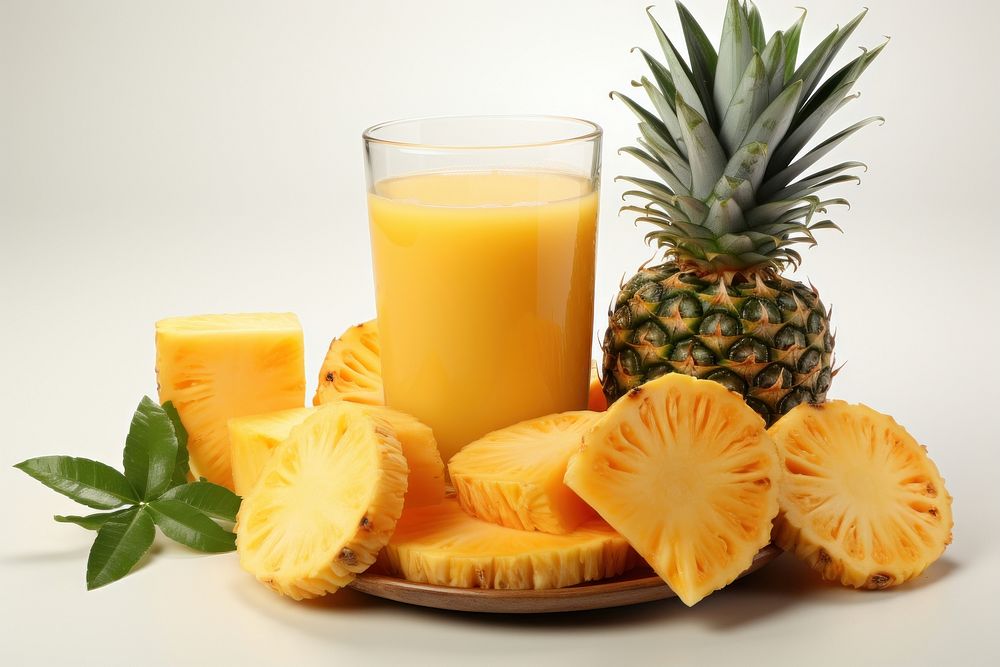 Pineapple juice fruit slice. AI generated Image by rawpixel.
