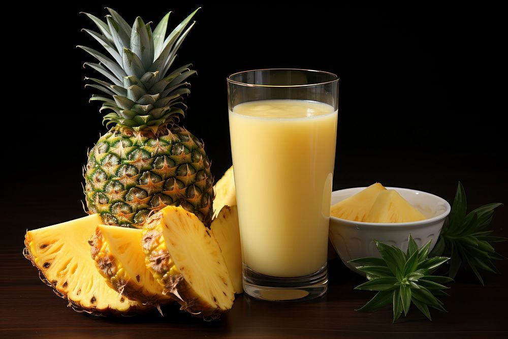 Pineapple fruit juice drink. AI generated Image by rawpixel.