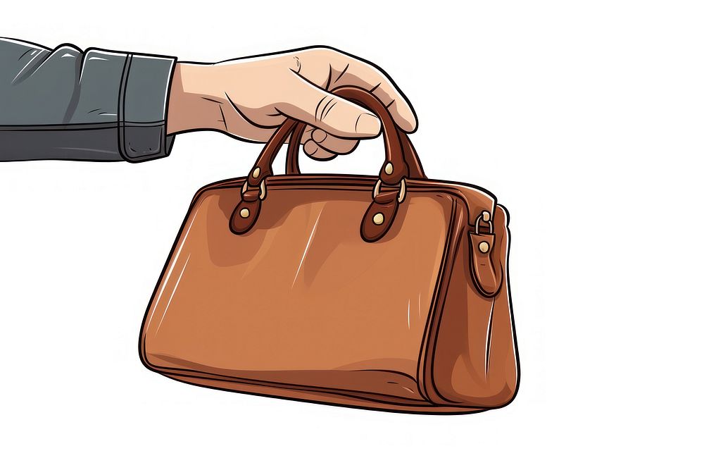 Human hand holding Bag bag briefcase handbag.