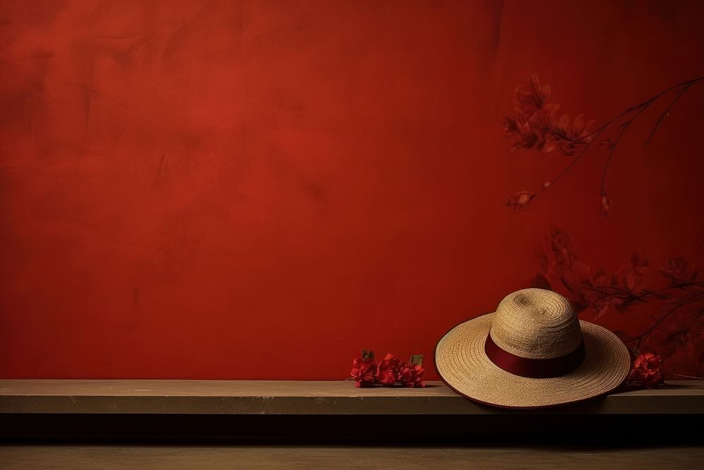 Hat chinese Style wall red hat.