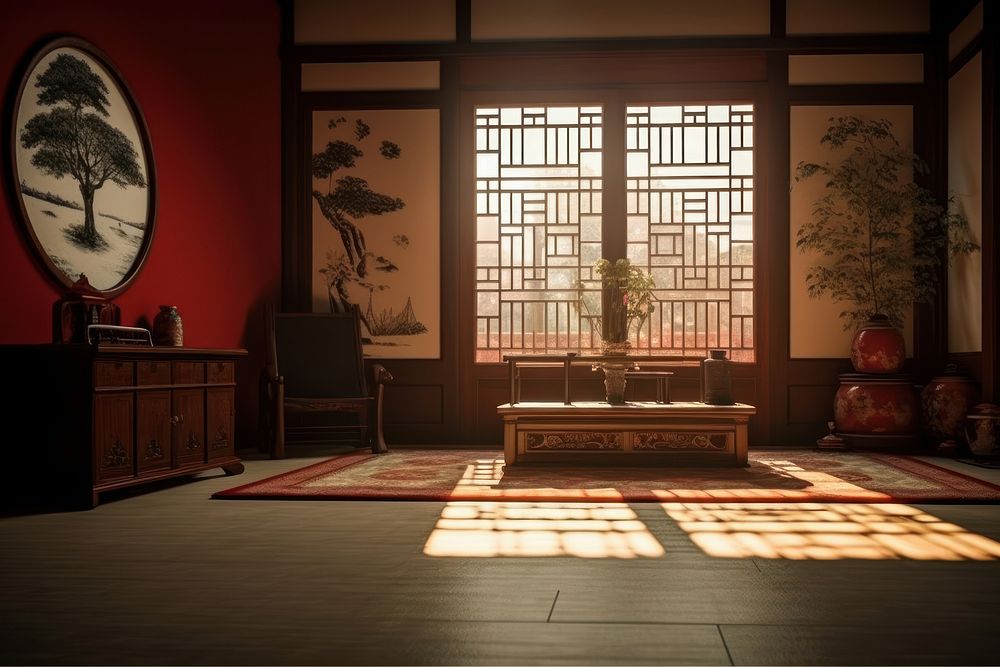 House chinese Style architecture furniture flooring.