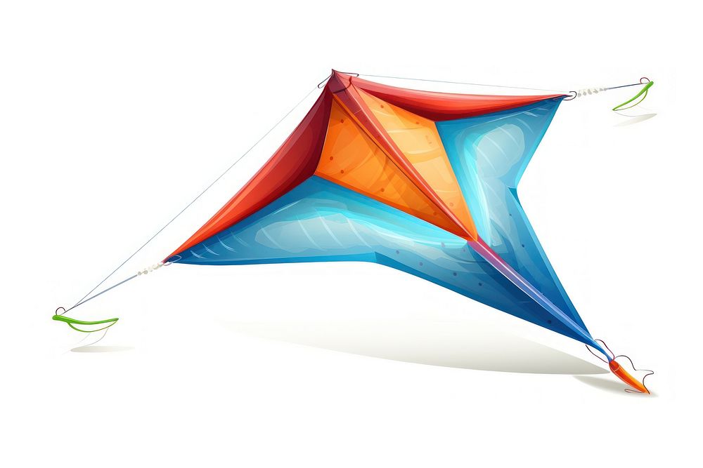 Kite toy white background transportation windsports.