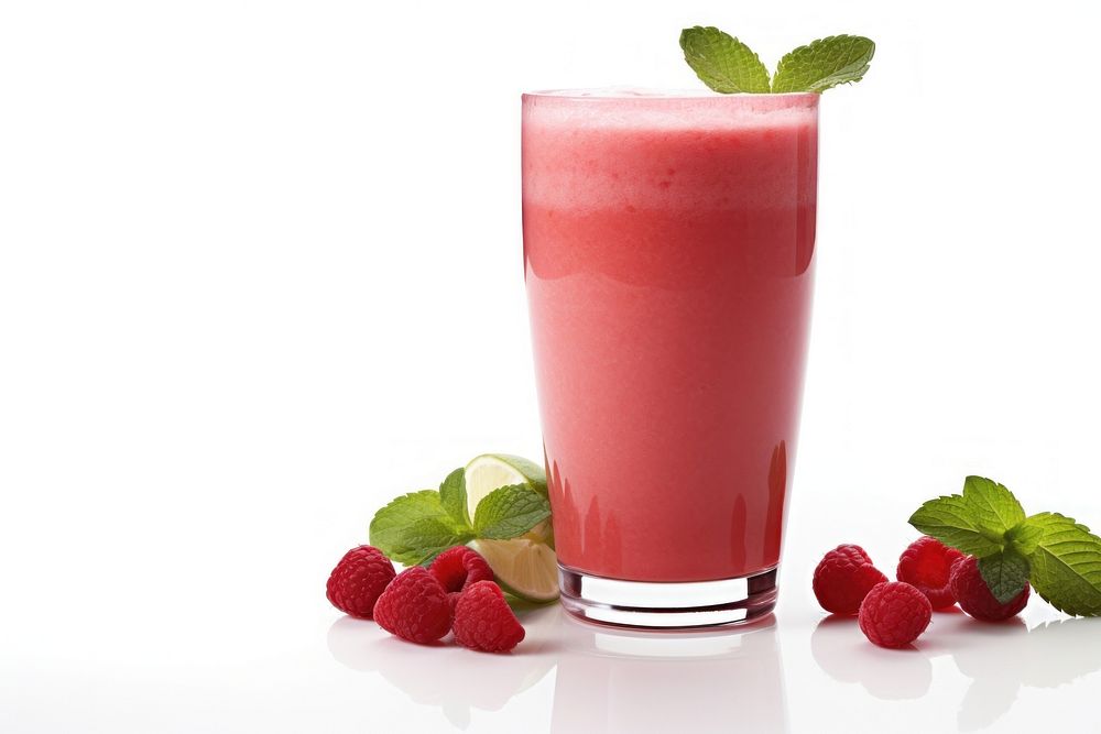 Jambo juice strawberry raspberry smoothie.