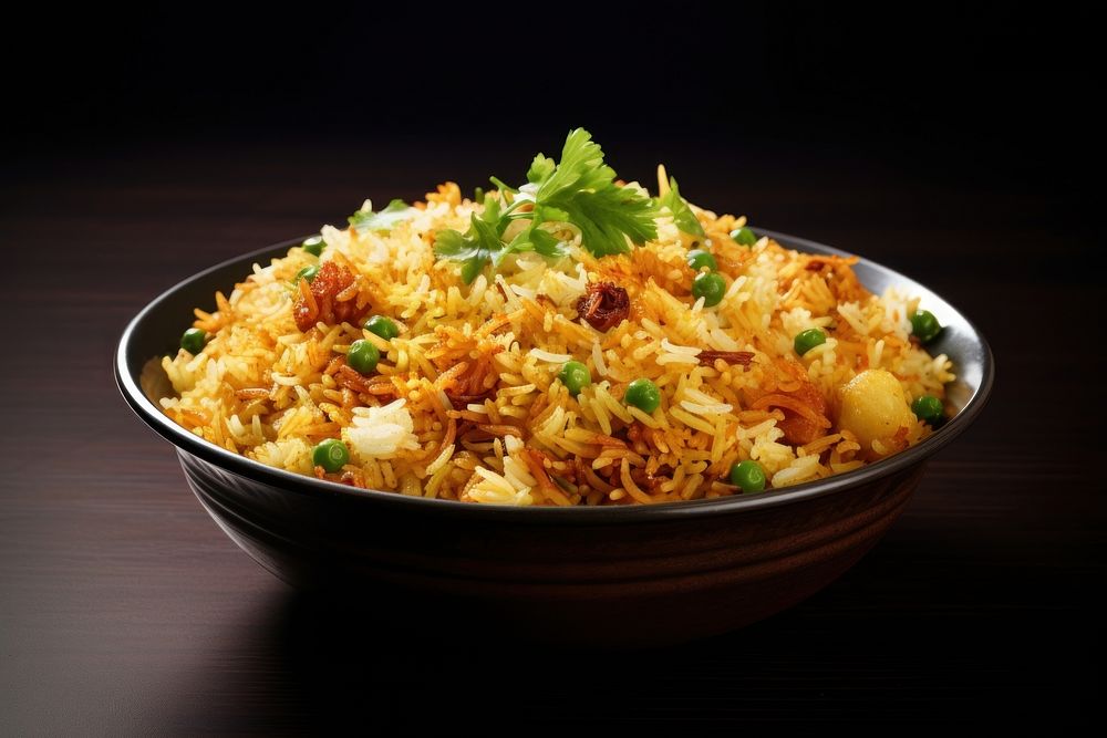 Biryani indian food rice vegetable freshness.