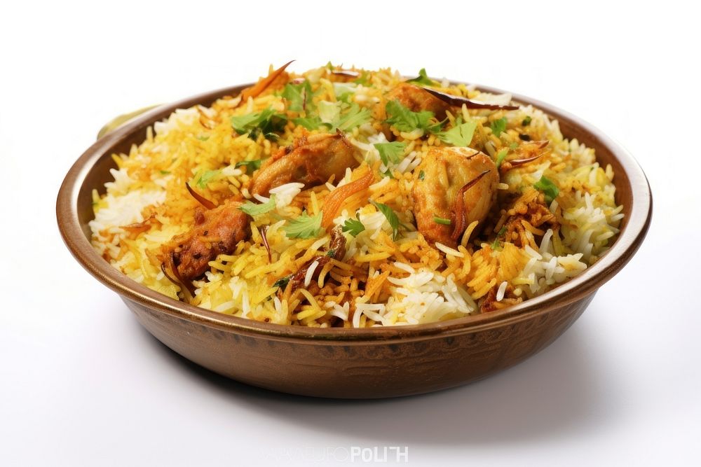 Biryani indian food meal rice vegetable.