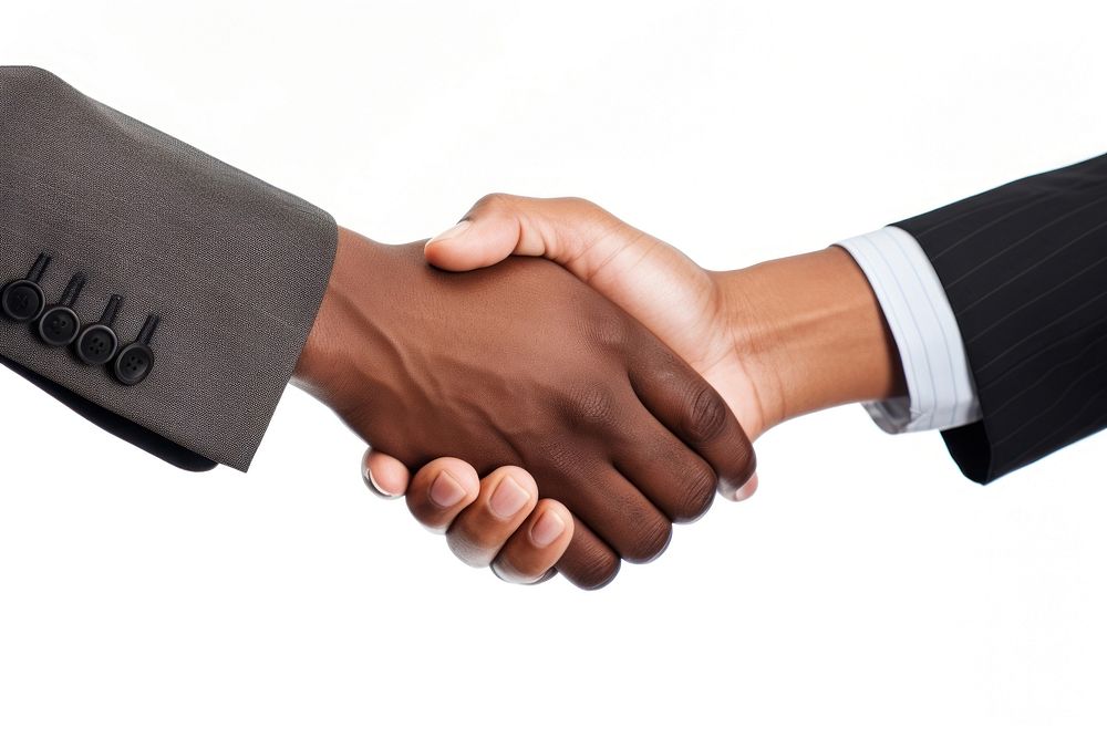 Business handshake agreement greeting success.