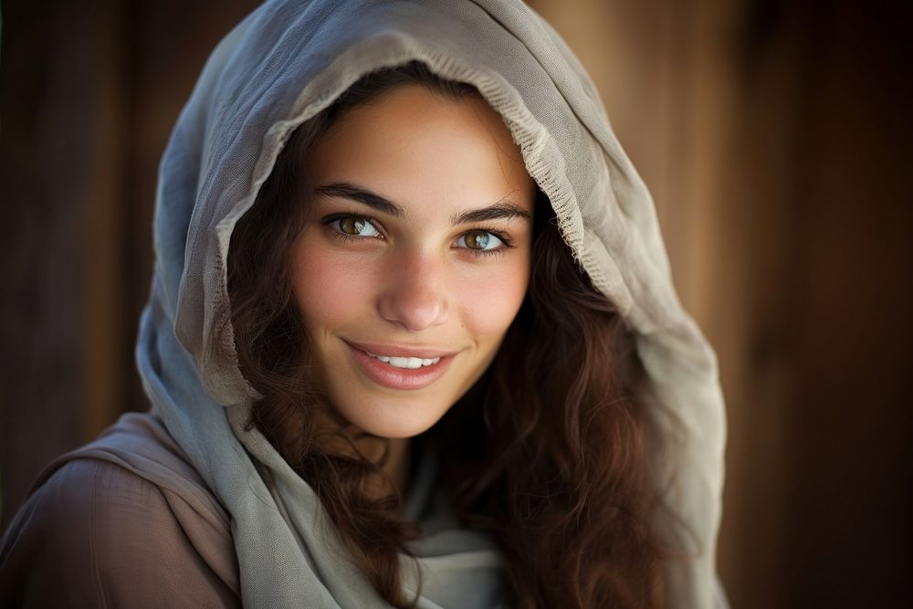 Middle eastern woman portrait adult smile.