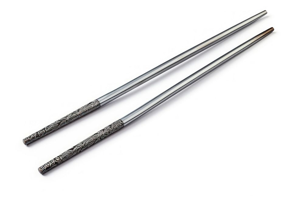 Chopsticks silver white background weaponry. AI generated Image by rawpixel.