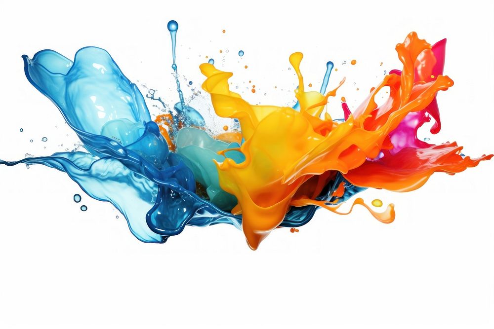 Paint splash backgrounds white background splattered. AI generated Image by rawpixel.