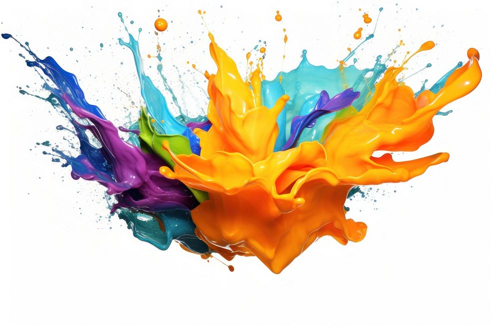 Paint splash backgrounds painting white background. AI generated Image by rawpixel.