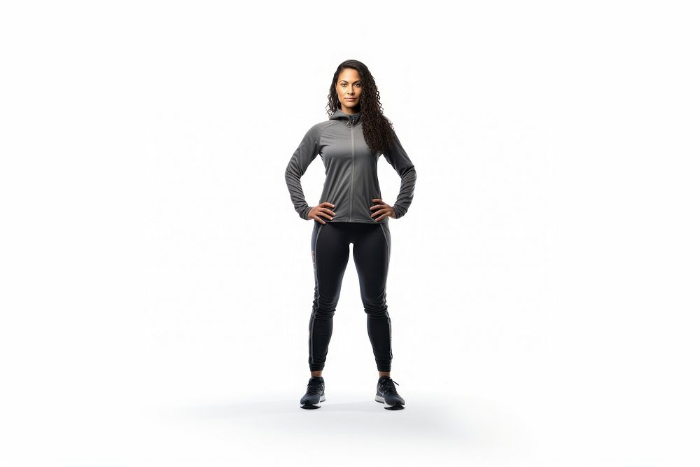 African american woman standing sports sleeve. AI generated Image by rawpixel.
