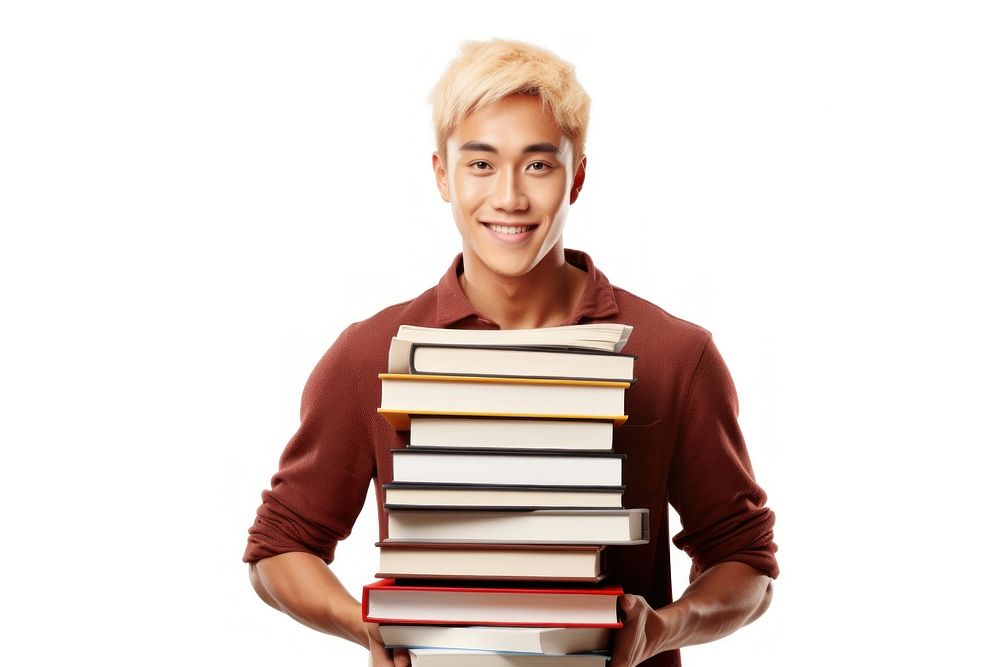 College student holding stack books | Premium Photo - rawpixel