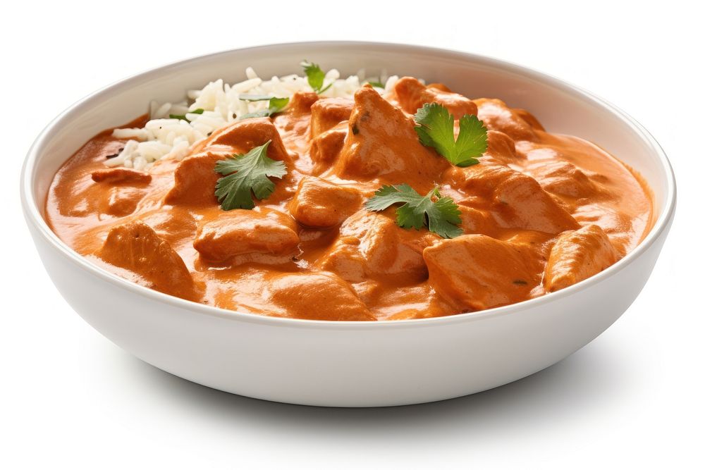 Indian butter chicken curry food meat meal.