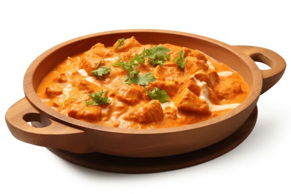 Indian butter chicken curry plate food stew.