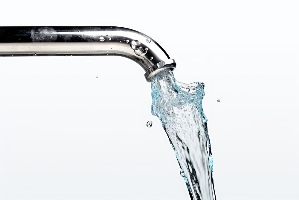 Water dripping from faucet sink tap splashing.