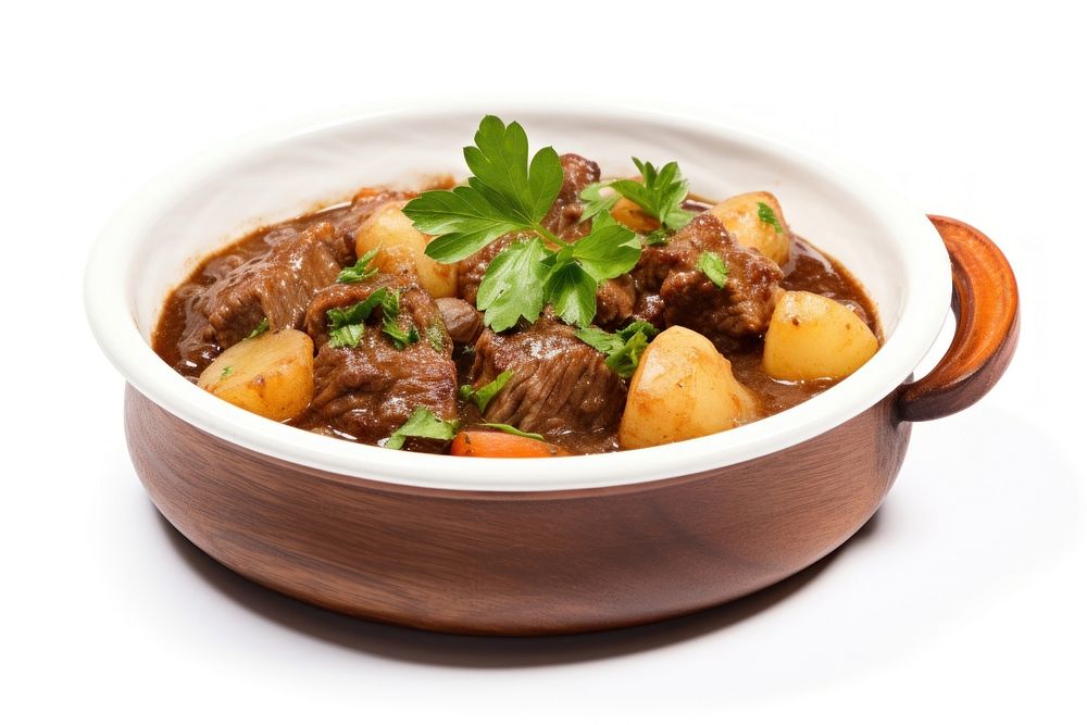 Irish stew curry meat food.