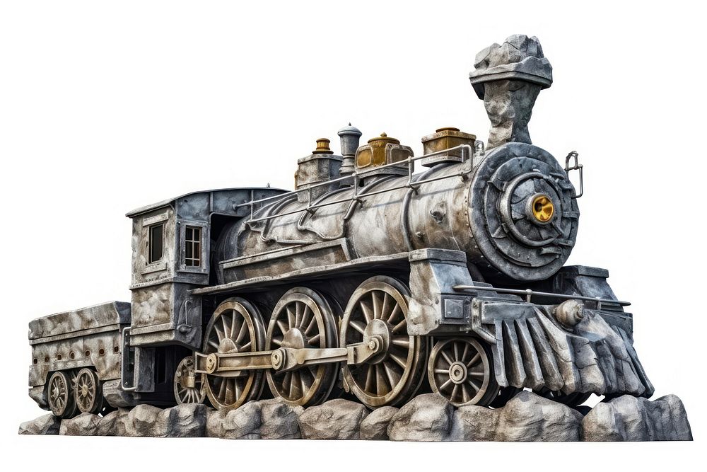 Rock heavy element Train shape train locomotive vehicle.