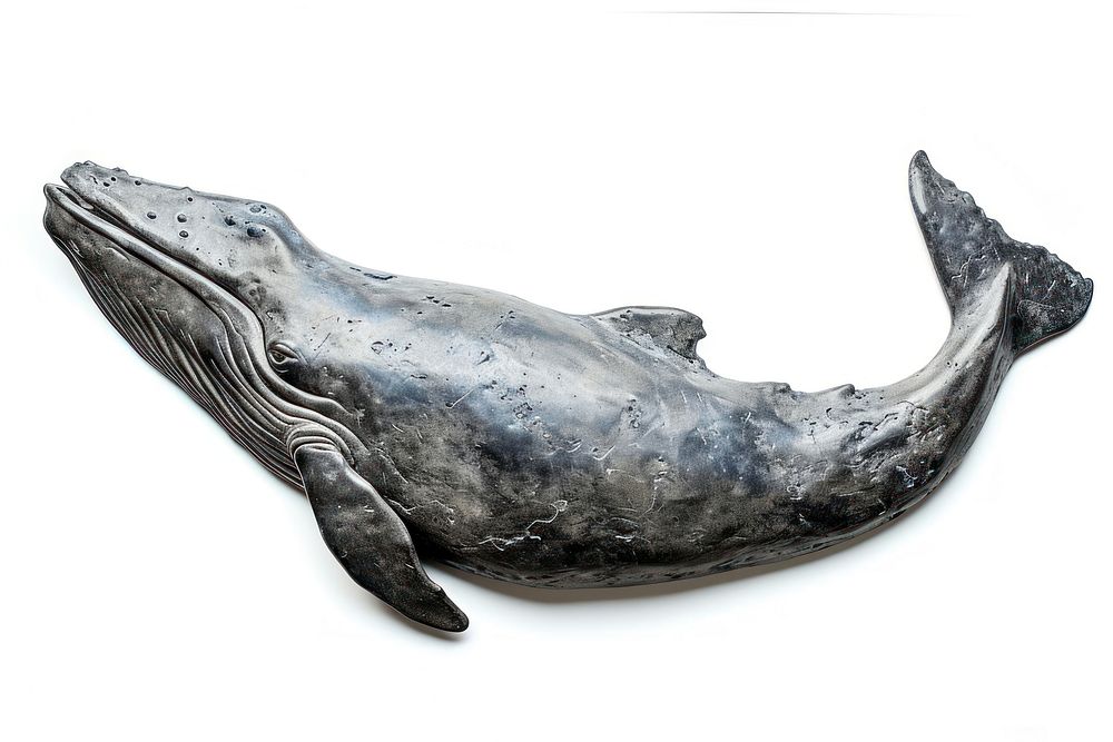 Rock heavy element Whale shape whale animal mammal.