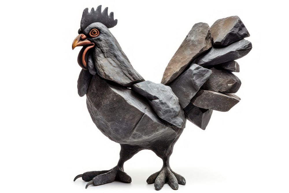 Rock heavy element Chicken shape chicken poultry animal.