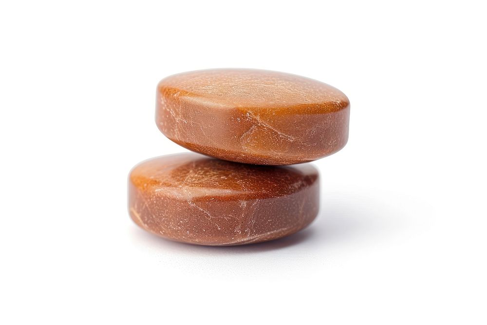 Rock heavy element Pills shape chocolate dessert food.