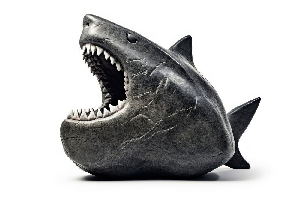 Rock heavy element Shark shape shark animal fish.