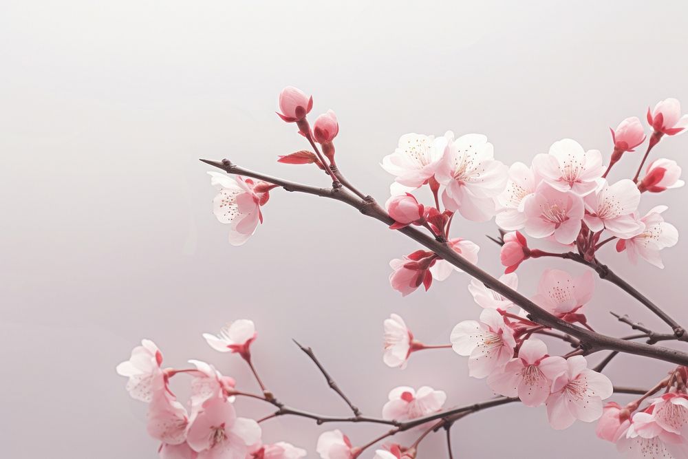 Sakura chinese Style blossom flower plant.