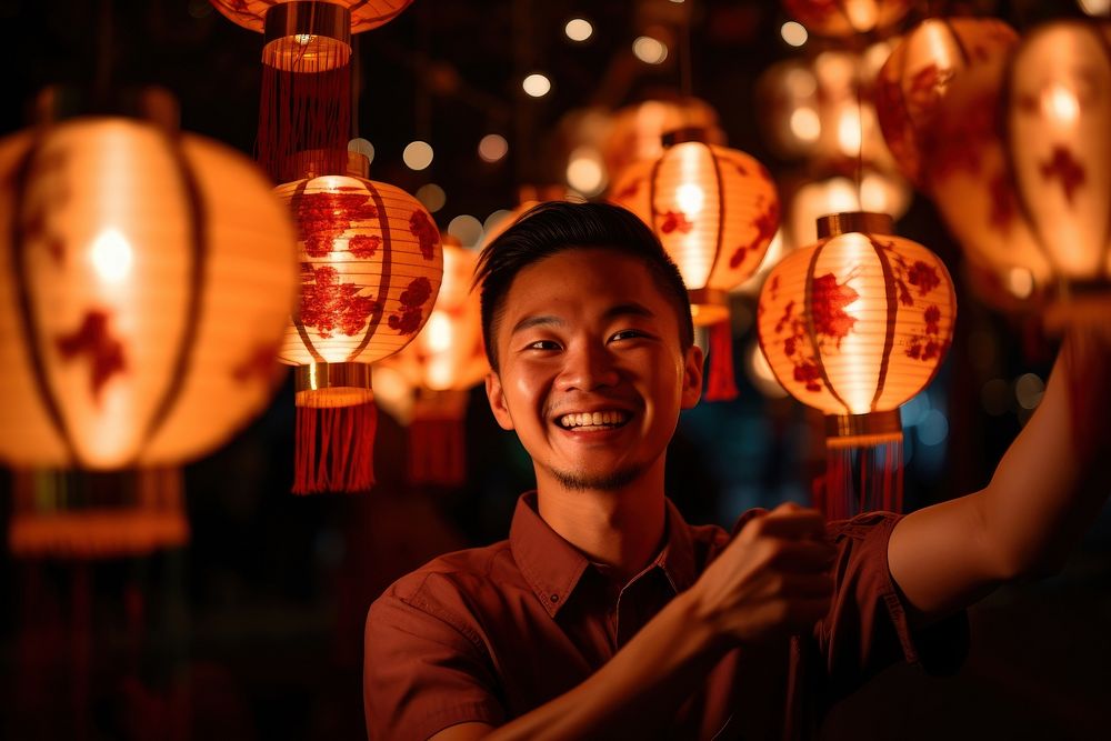 East Asian Traditional Paper Lantern Festival festival tradition lantern. 