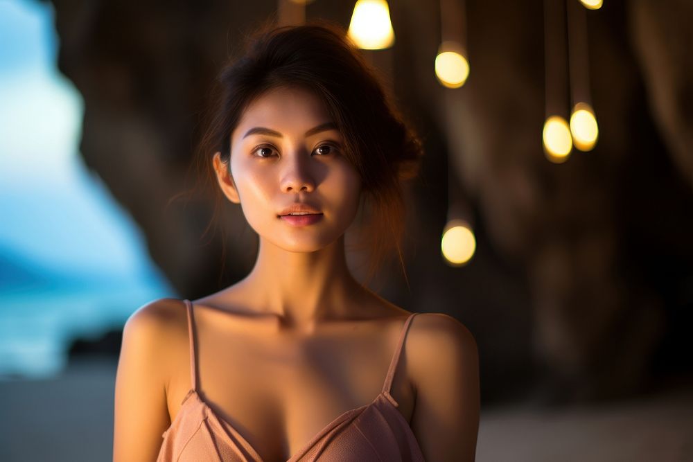Japanese Asian relaxing at Railay Beach portrait adult dress. AI generated Image by rawpixel.