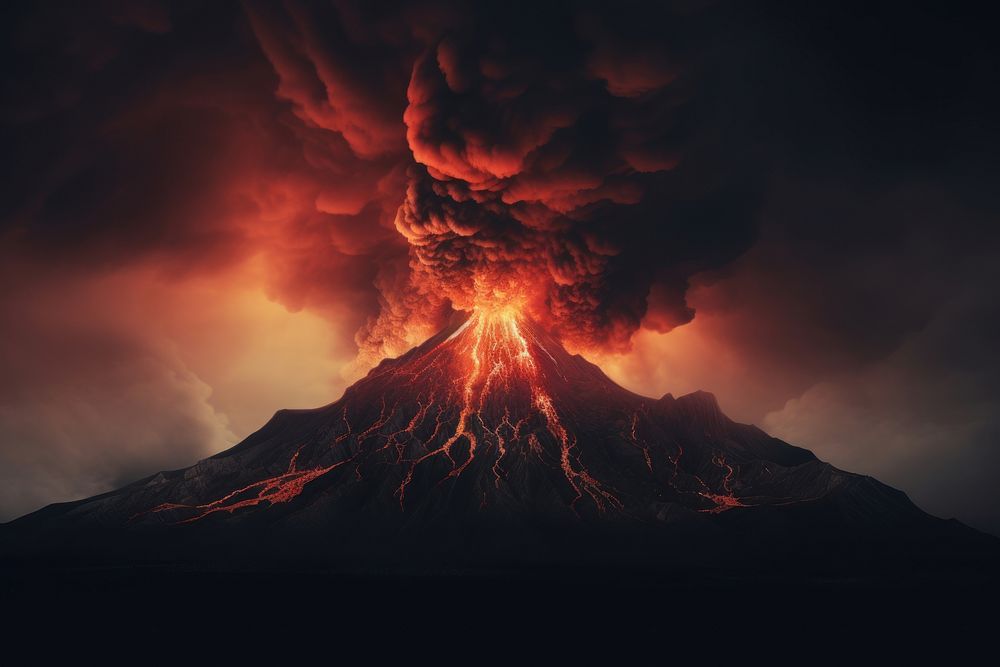 Volcano chinese Style volcano mountain | Premium Photo - rawpixel