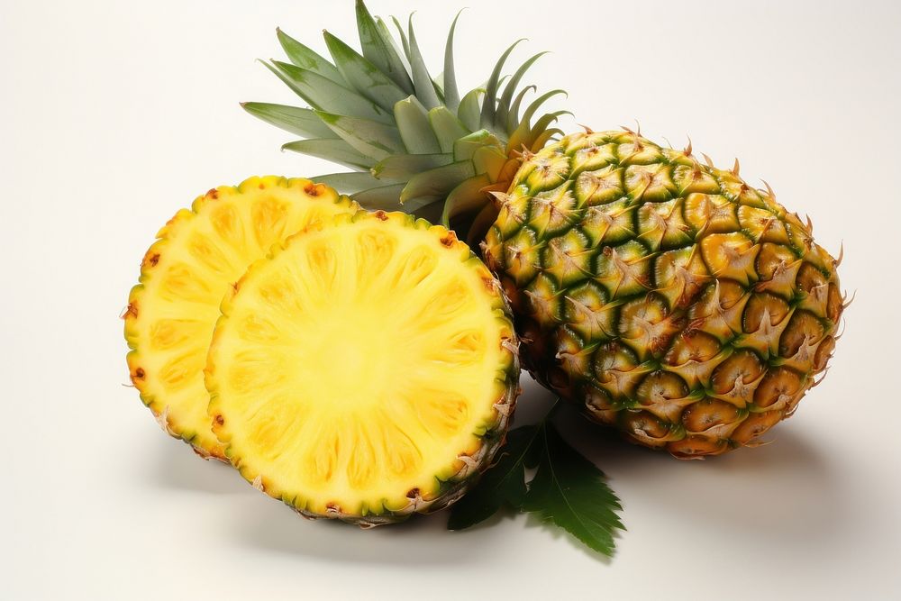 Pineapple slice fruit plant. AI generated Image by rawpixel.