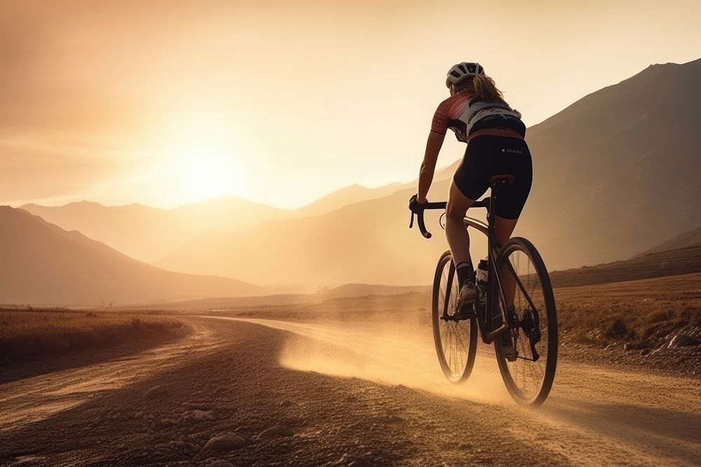 Cyclist mountain bicycle vehicle. AI generated Image by rawpixel.