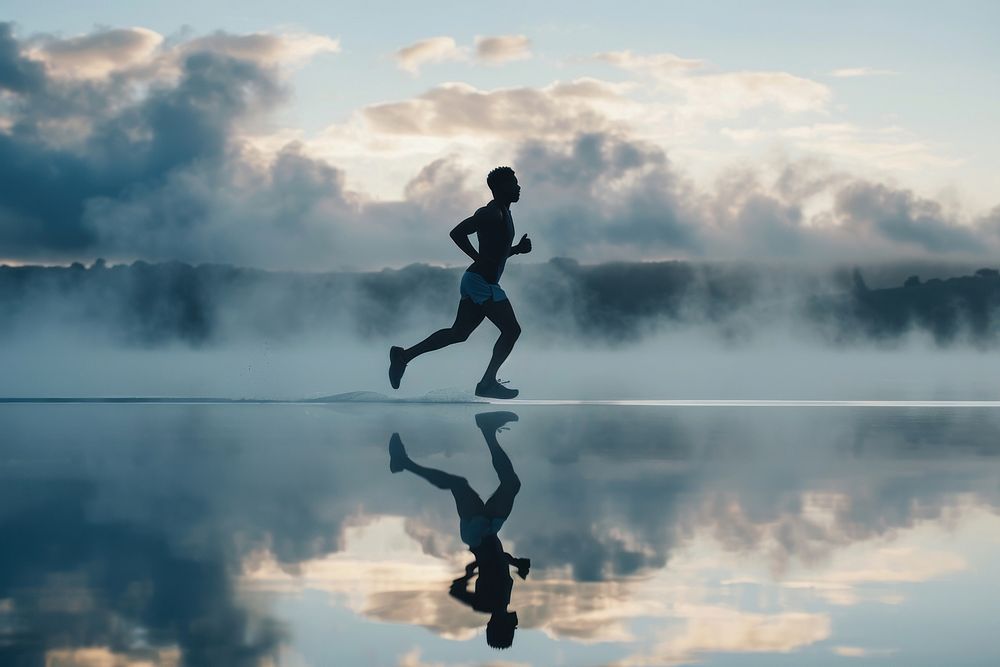 Black man running morning jogging. | Premium Photo - rawpixel