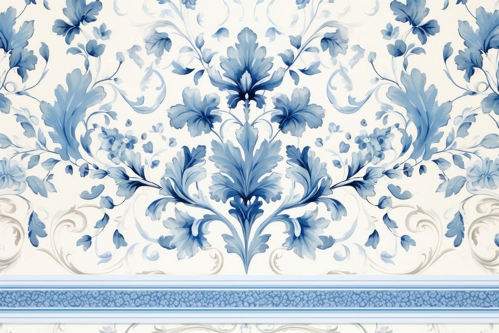 Blue vintage border pattern art backgrounds creativity.