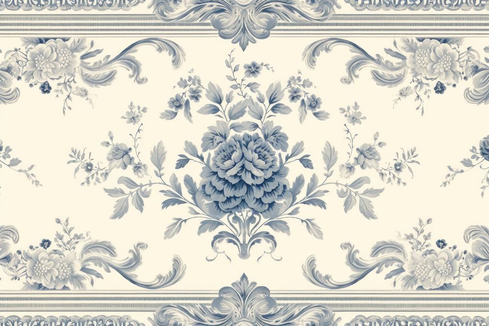 Blue vintage border pattern porcelain art backgrounds.