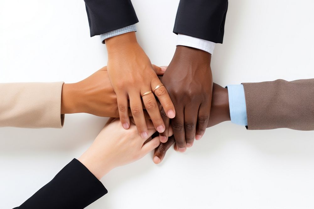 Business people putting their hands together togetherness cooperation celebration. AI generated Image by rawpixel.