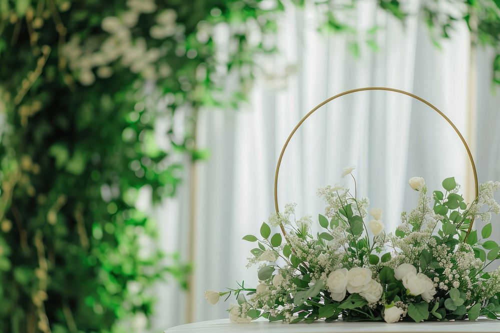 Product podium backdrop flower wedding plant.