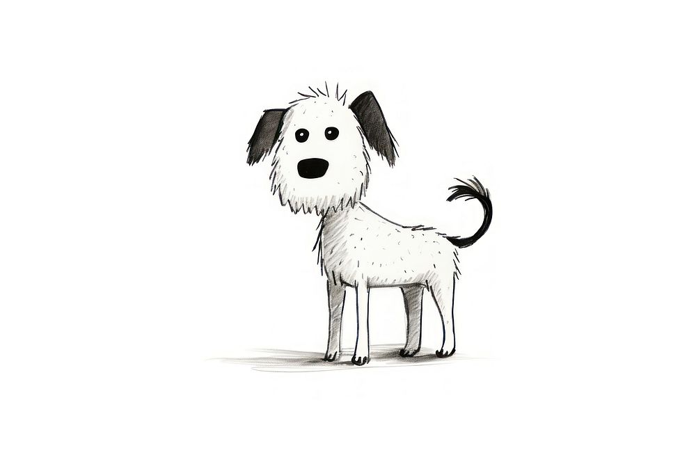 Drawing dog mammal animal.