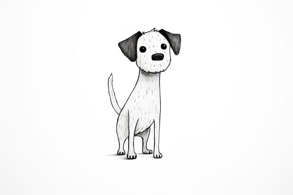 Drawing dog animal mammal.