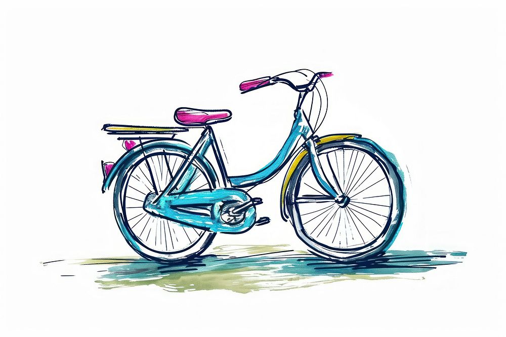 Drawing vehicle bicycle sketch.