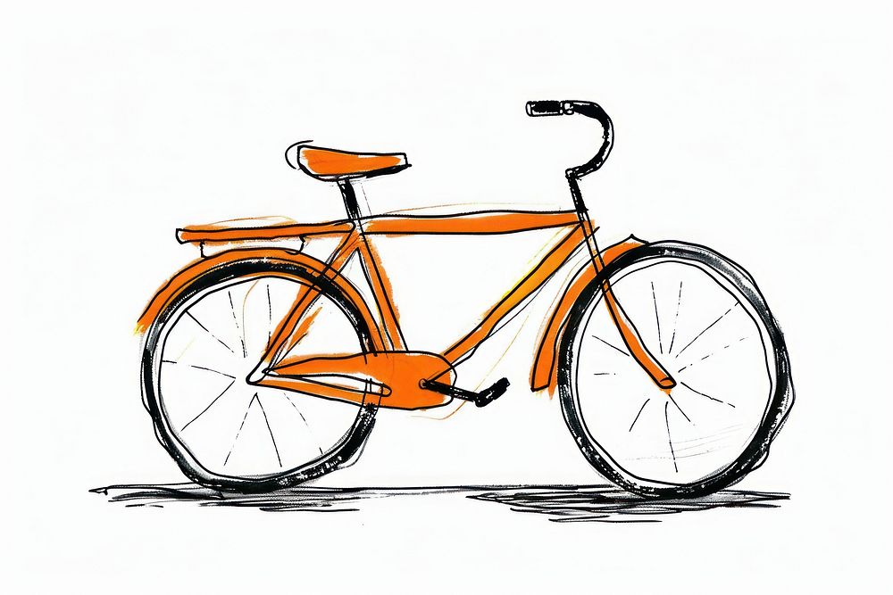 Bicycle vehicle drawing wheel.