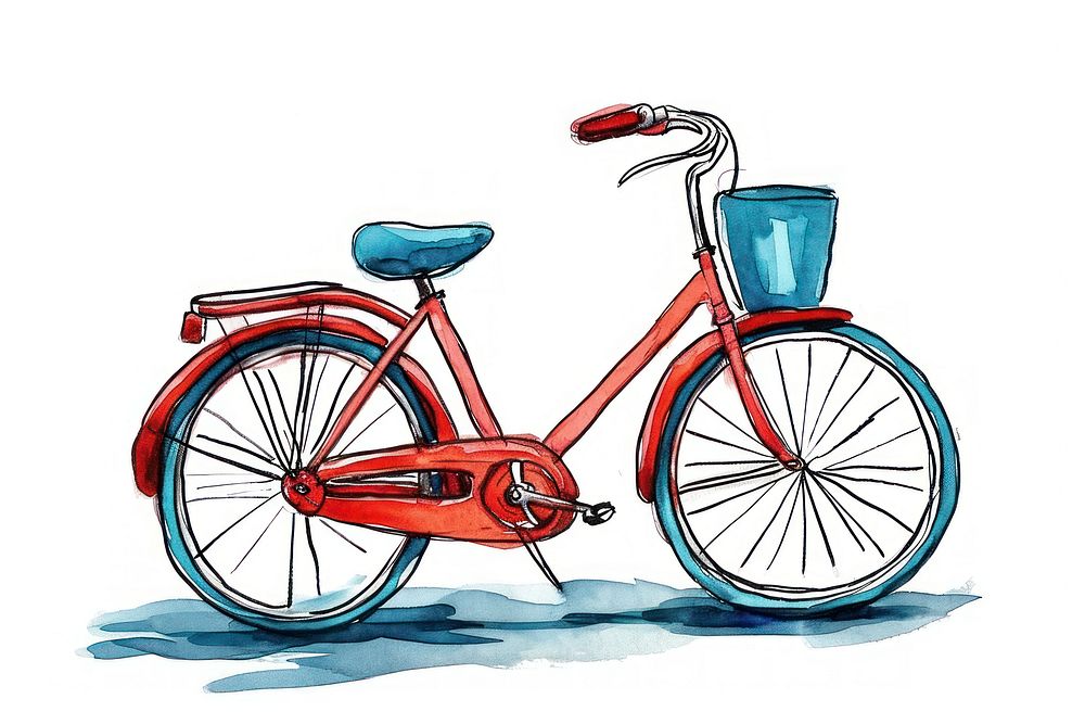 Drawing vehicle bicycle sketch.