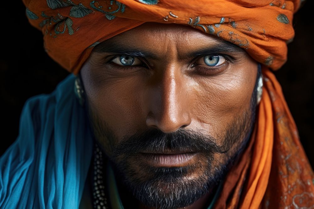 Indian man portrait adult photography.