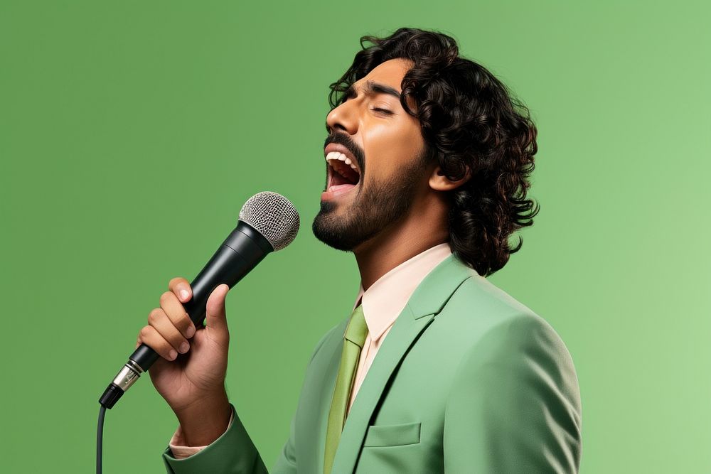 Pakistani man microphone adult performance.